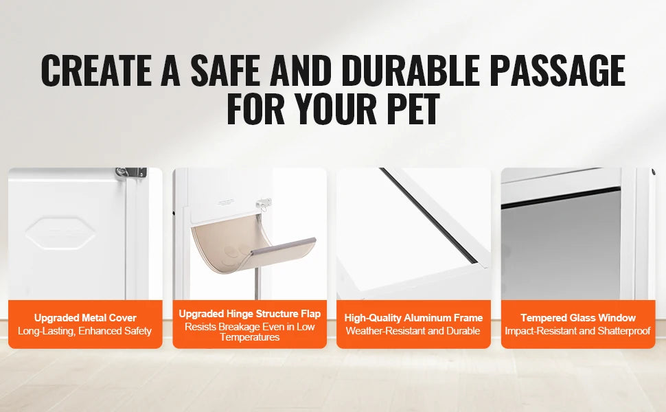 Dog Door Sliding Glass Door, Adjustable Heights