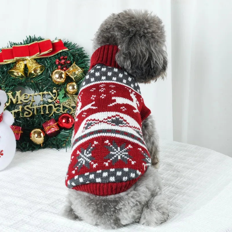 Christmas Dog Clothes Pet Christmas Sweater for Small Medium Dog Winter Knitting Puppy Cat Sweater Bichon Corgi New Year Costume