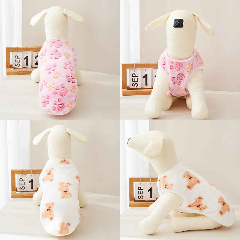 Soft Puppy Vest, Cute Paw Print