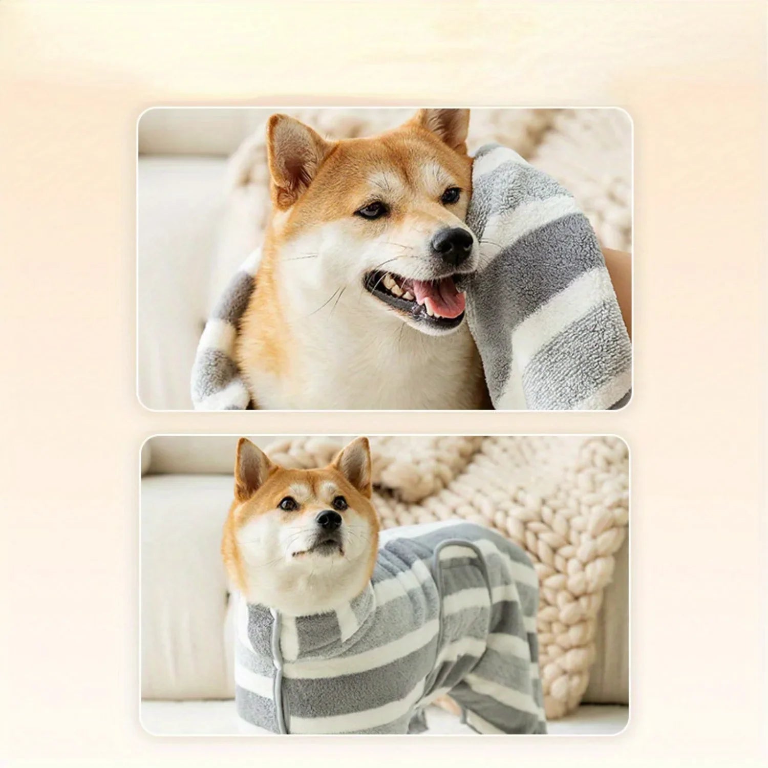 Large Dog Bathrobe/Towel - Super Absorbent & Quick-Dry