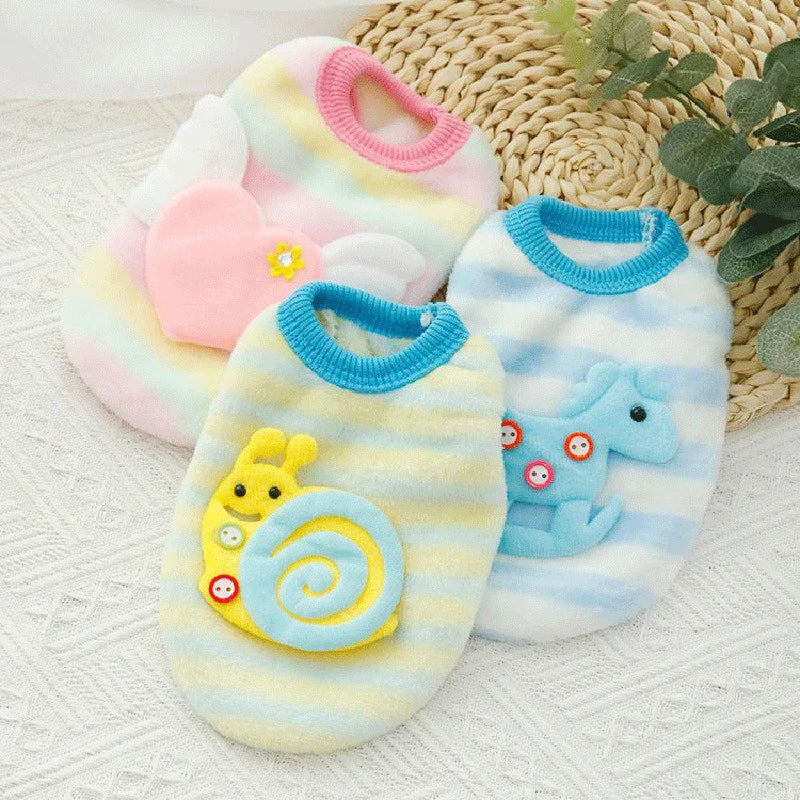Cute Print Tea Cup Winter Dog Sweater