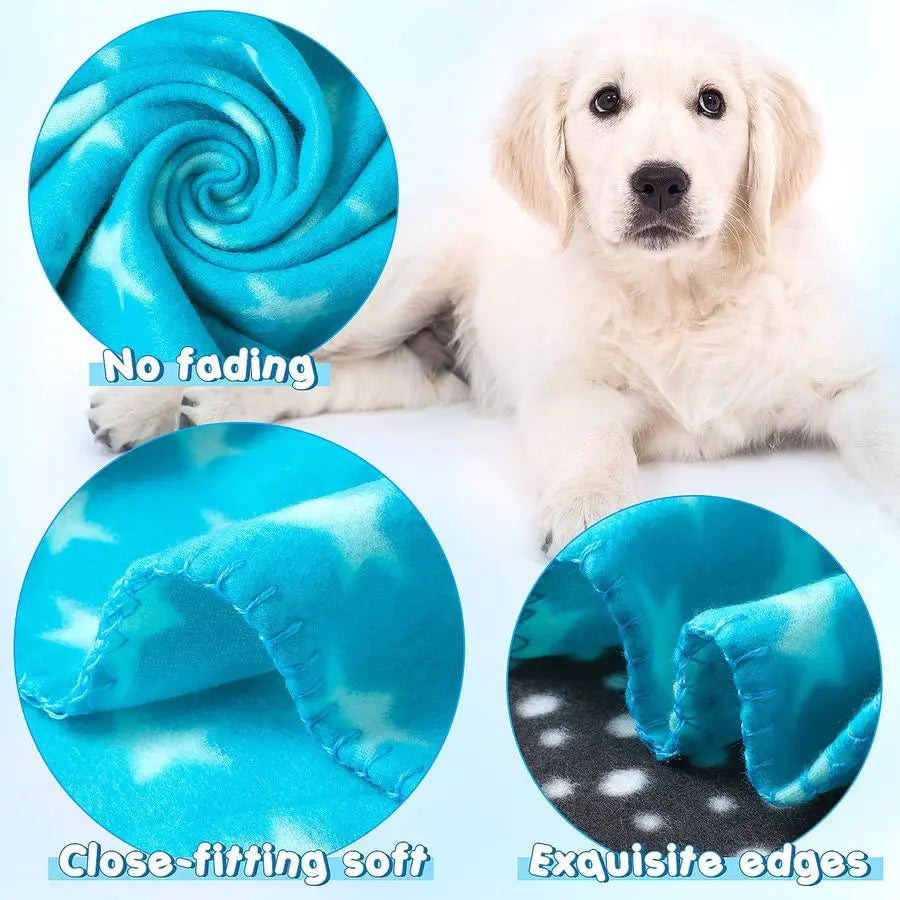 20 Pcs Pet Blankets, Soft Fleece Blankets