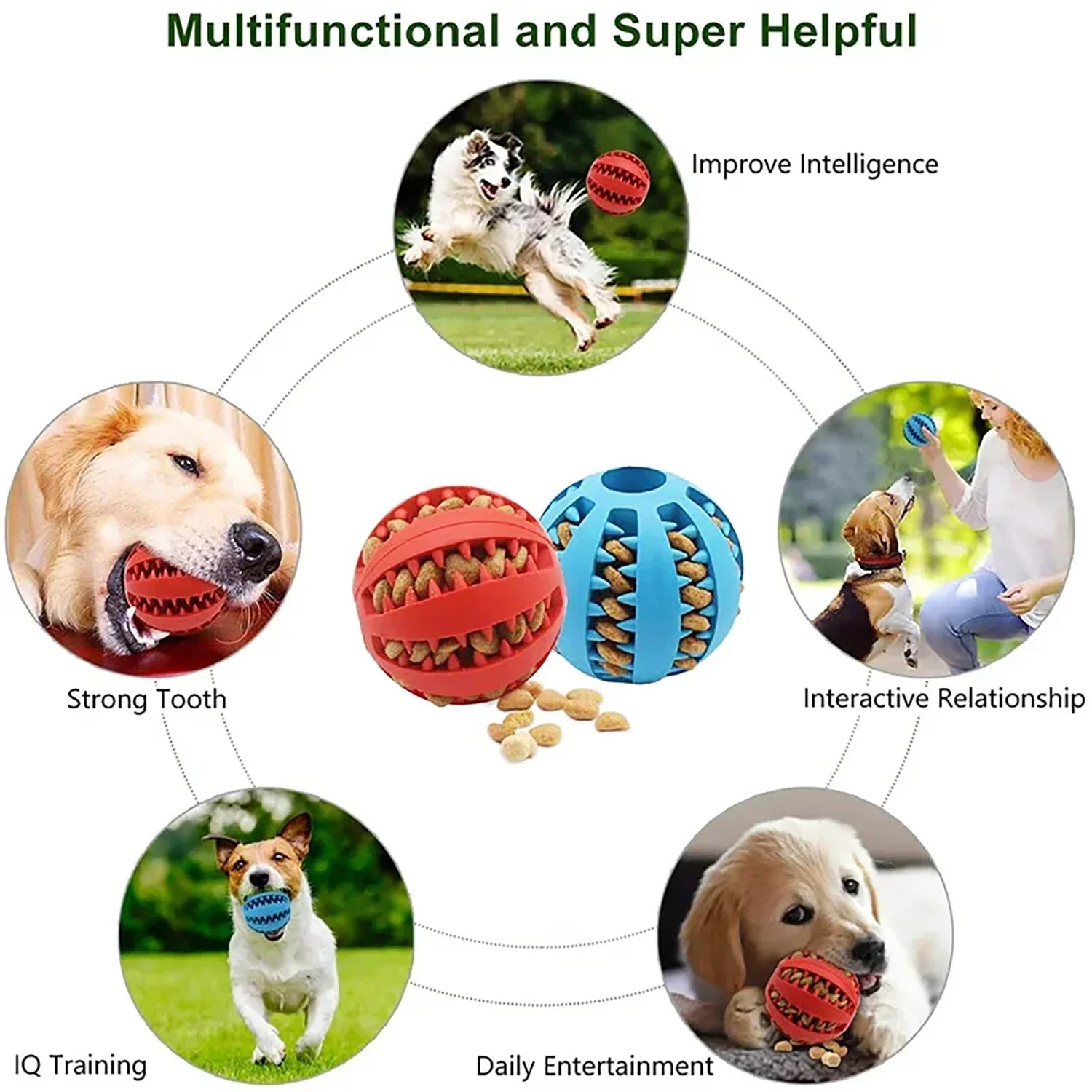 Nontoxic Bite Resistant Toy Ball for Pets