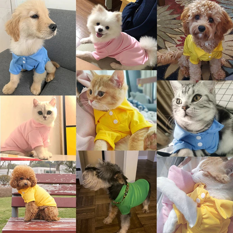 Summer Pet Vest, 6 Candy Color Shirts