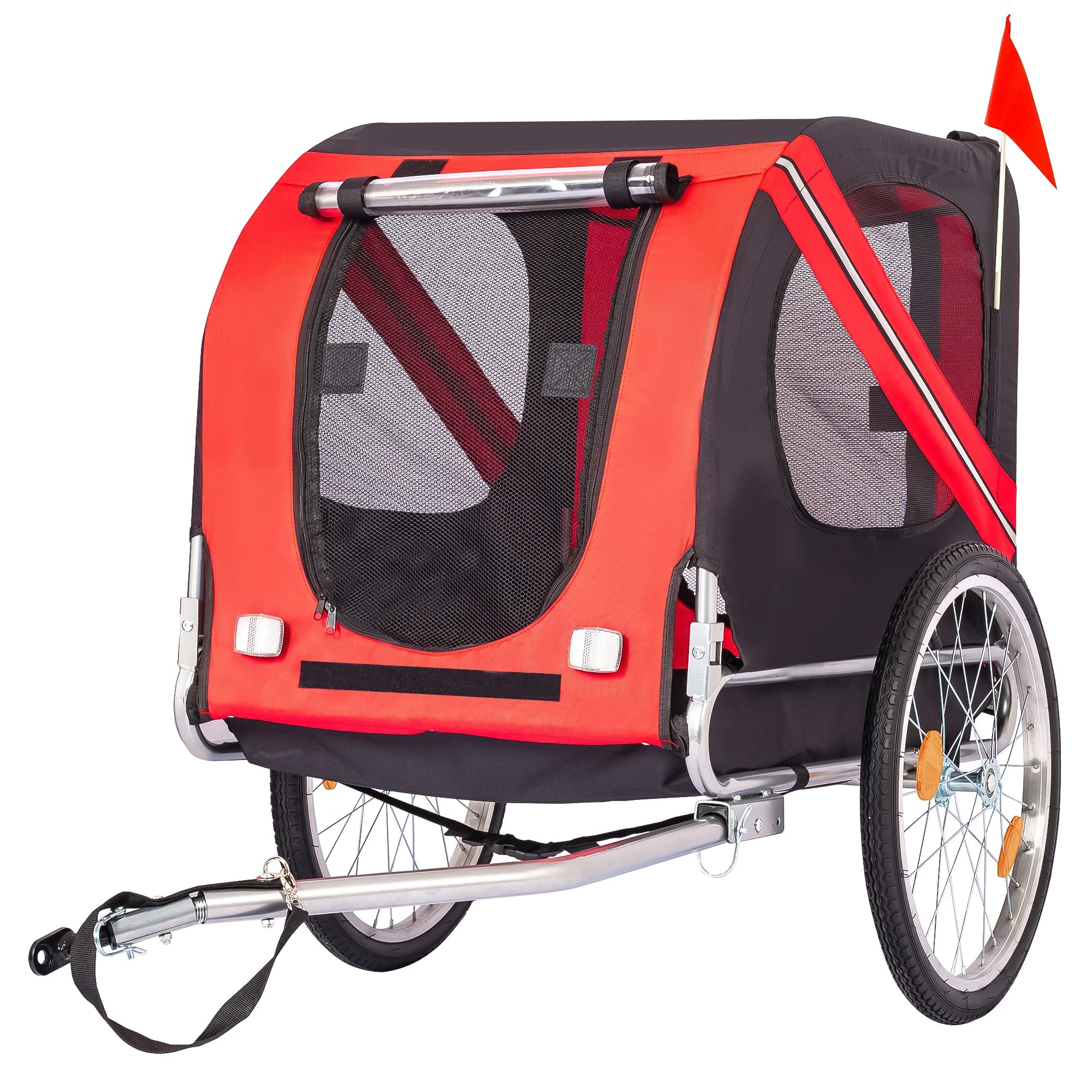 Steel Dog Bike Trailer with Universal Bicycle Coupler
