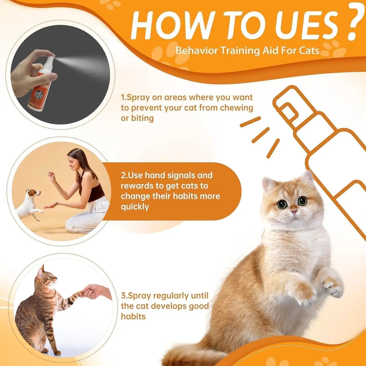 【Stop Scratching Now】Cat Scratch Deterrent Spray
