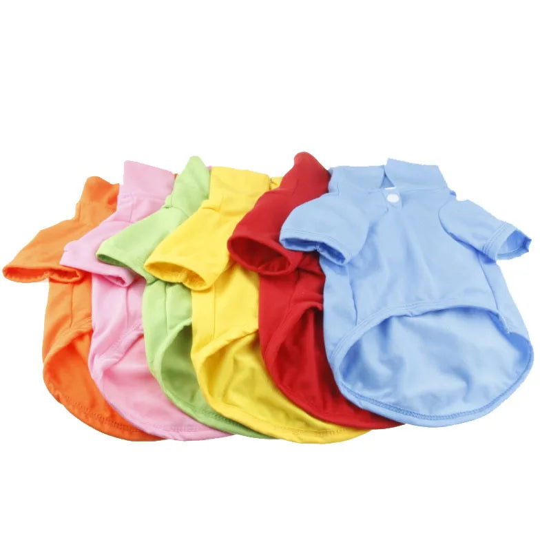 Spring Dog Shirts 6 Candy Colors Vests