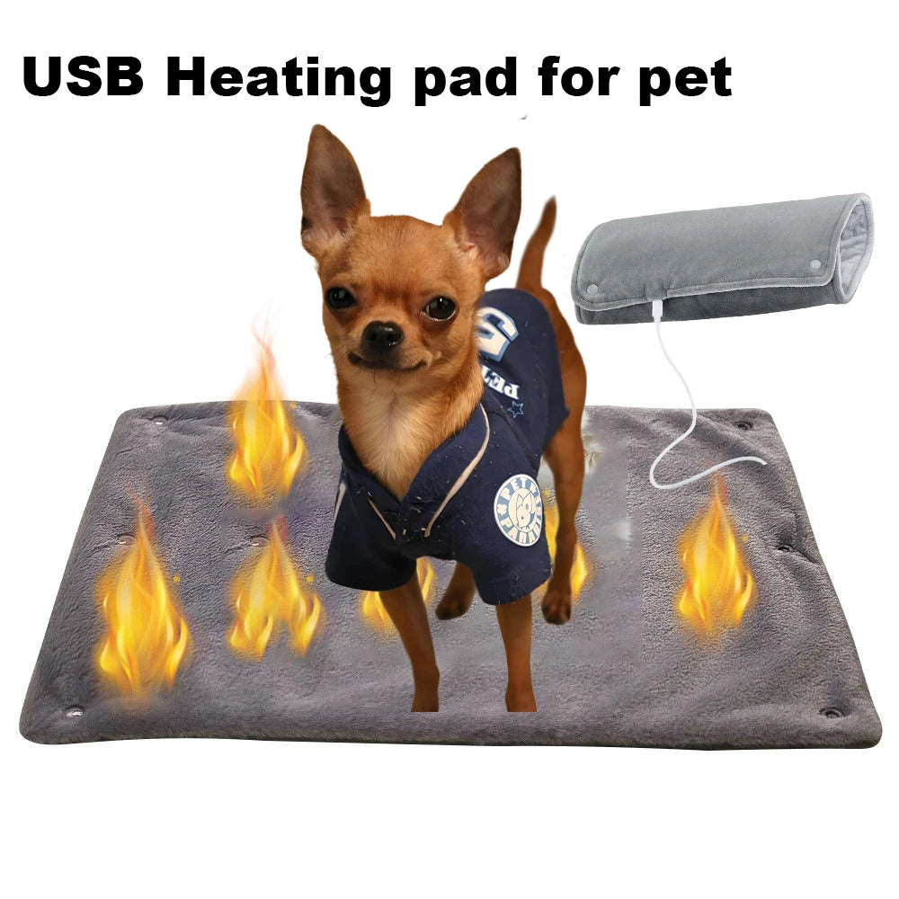 Winter Pet Heating Blanket, Temperature Warm Cat/ Dog Mattress