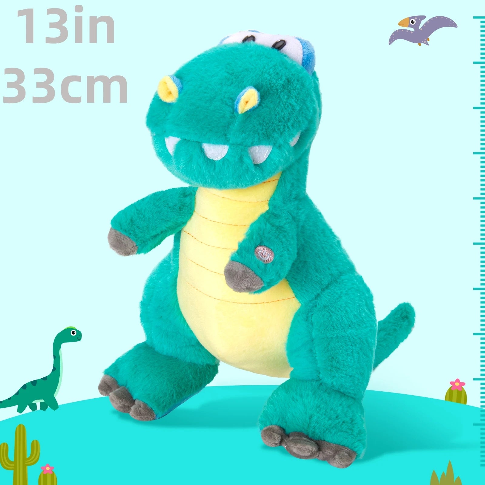 Glowing Green Dinosaur Plush Toy For Pets & Kids