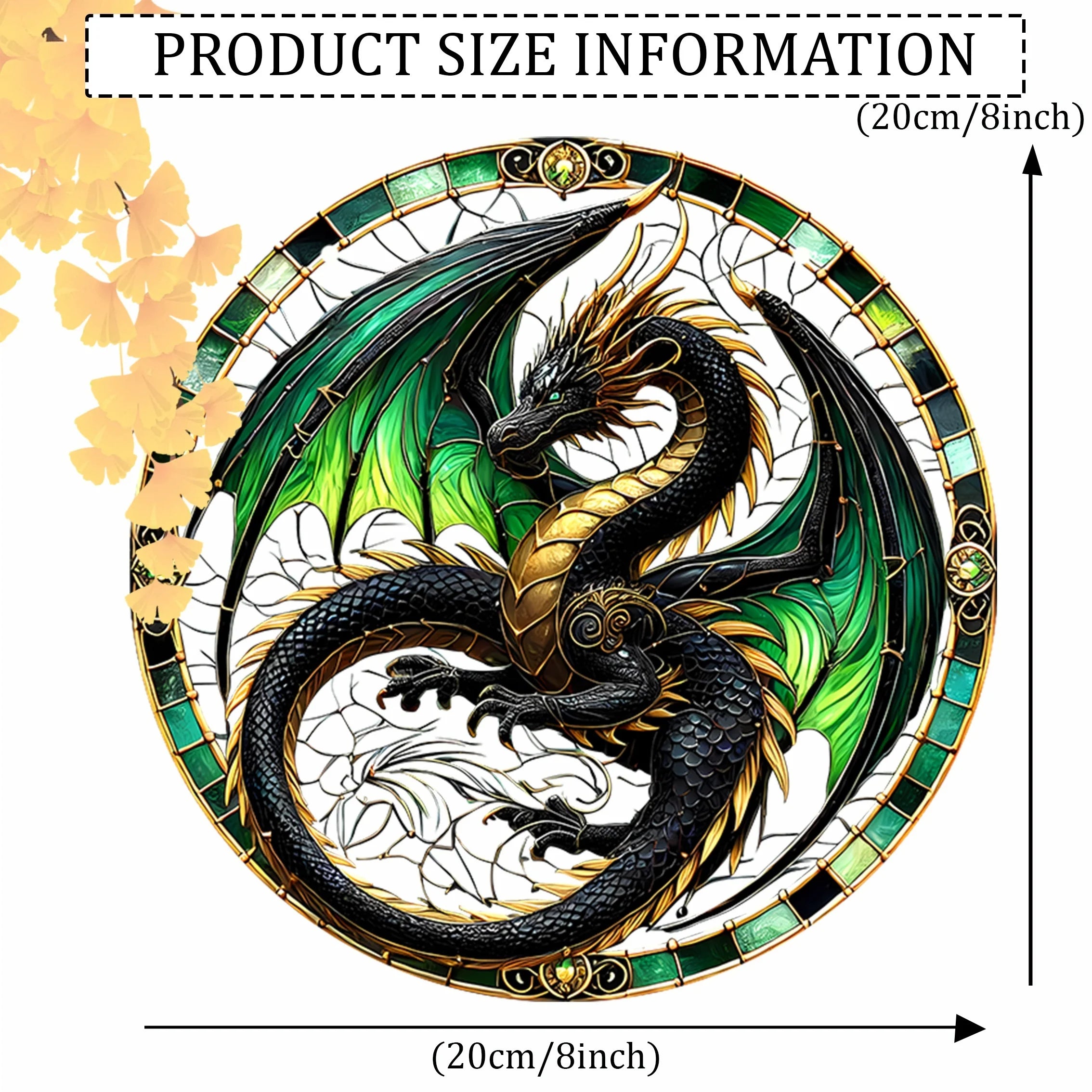 1PC 2D  Magic Dragon Suncatcher