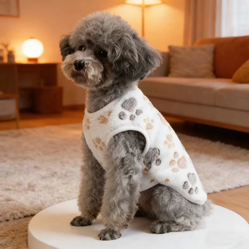 Soft Puppy Vest, Cute Paw Print