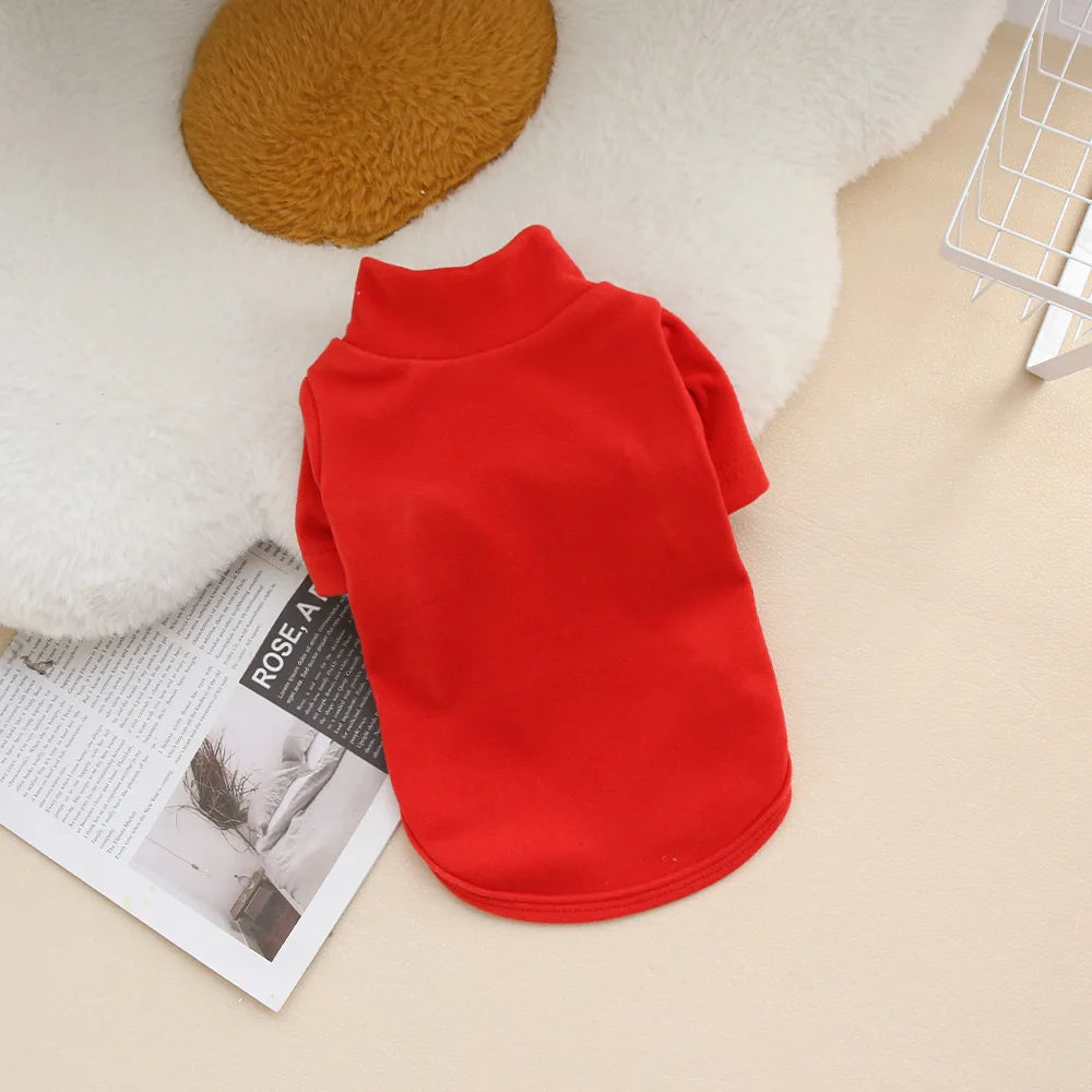 Autumn and Winter Pet Solid Color Warm Hoodie
