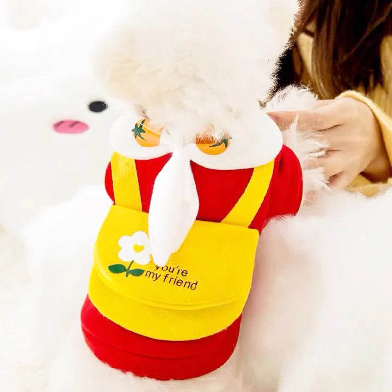 Winter Dog Clothes, Cute Cartoon Warm Hoodie