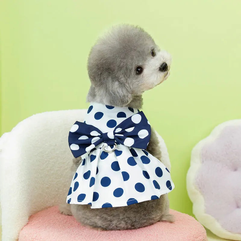 Summer Pet Dress Simple Plaid Luxury Skirts