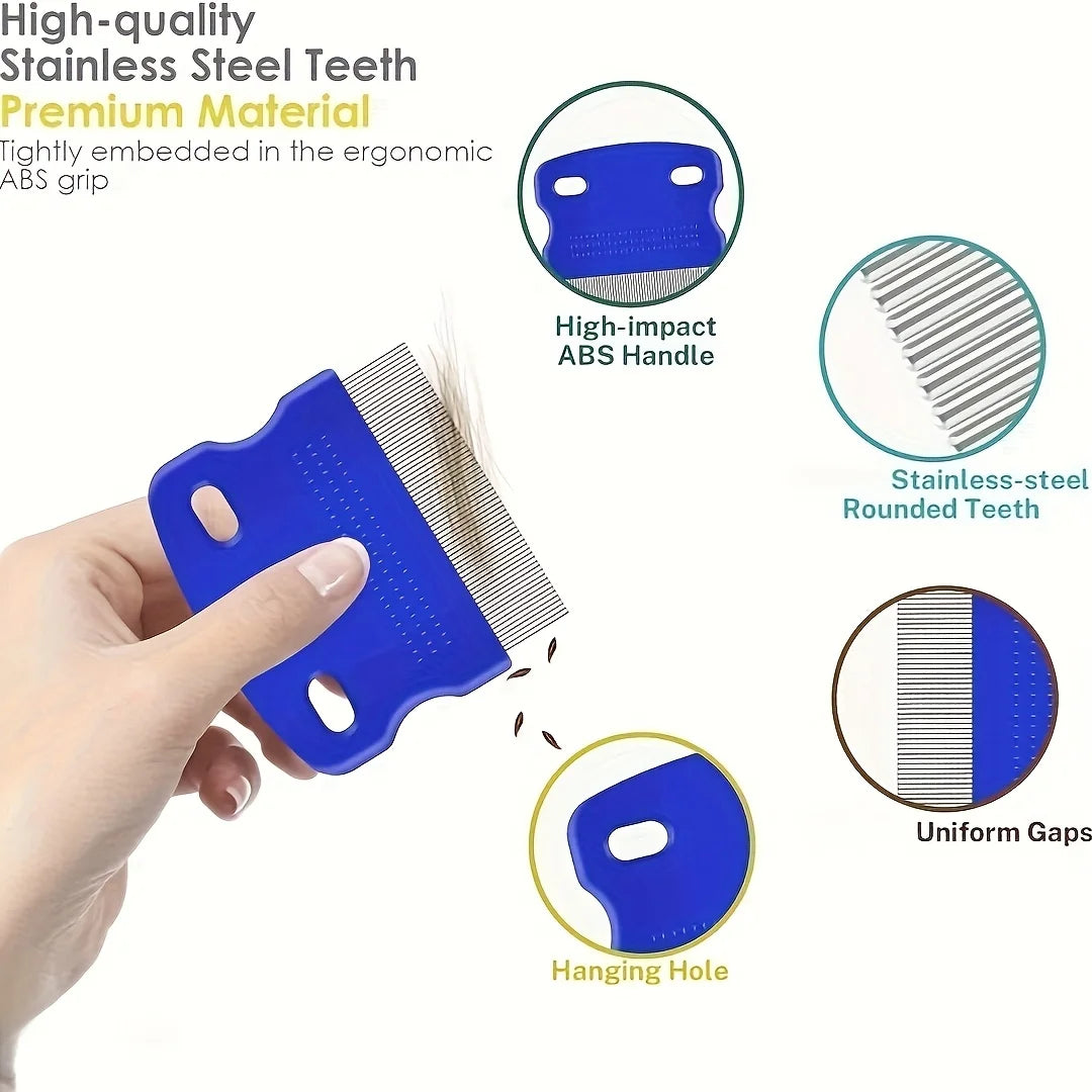 Pack Of 4 Flea And Lice Combs