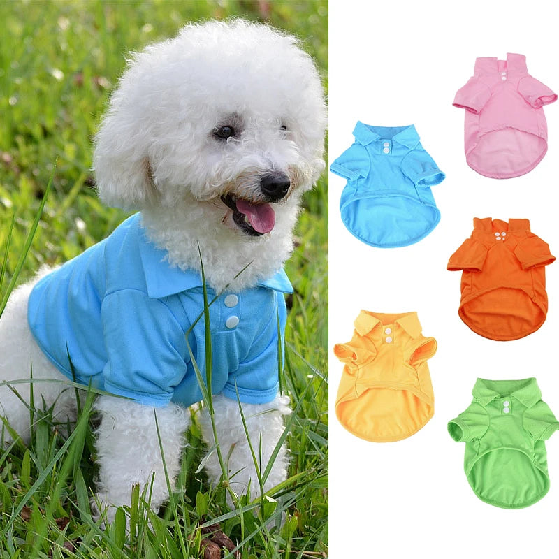 Summer Pet Vest, 6 Candy Color Shirts