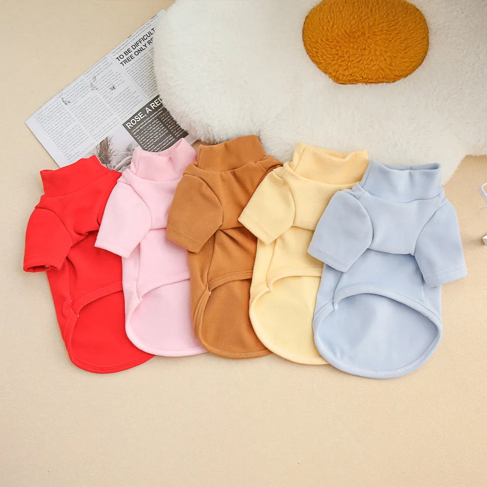 Autumn and Winter Pet Solid Color Warm Hoodie