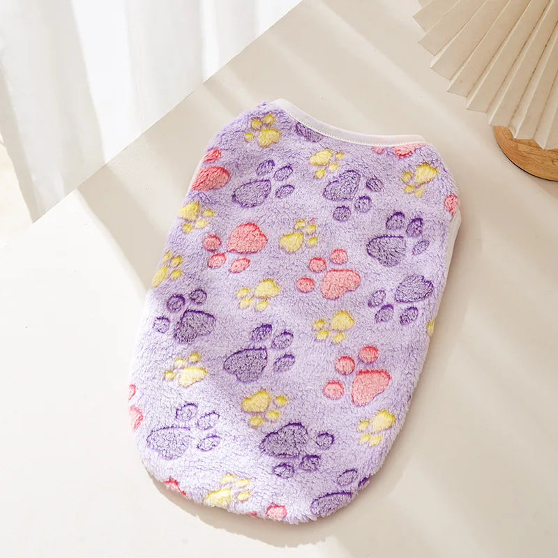 Soft Puppy Vest, Cute Paw Print