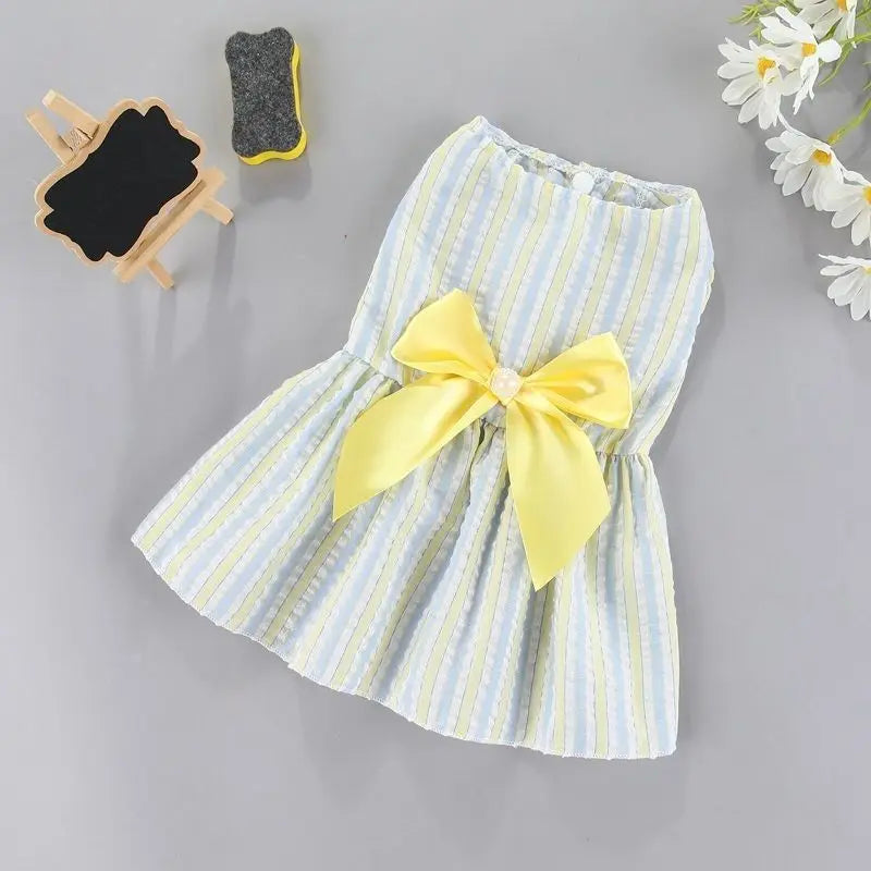 1pc Pet Supplies Small Dog Flower Princess Dress Kitty Teddy New Pet Clothes Cute Dog Skirt Summer Thin Pet Accessories