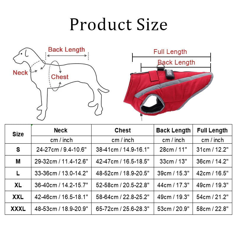 Warm Fleece Service Dog Vest, Waterproof Winter Pet Clothing