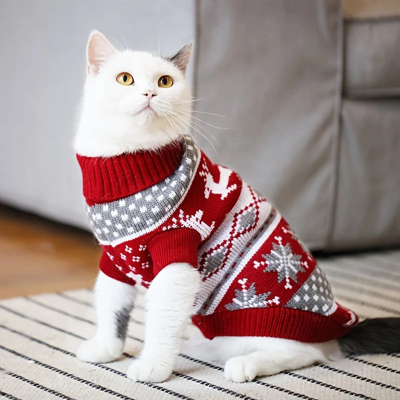 Christmas Style Wool Sweater for Dogs/Cats