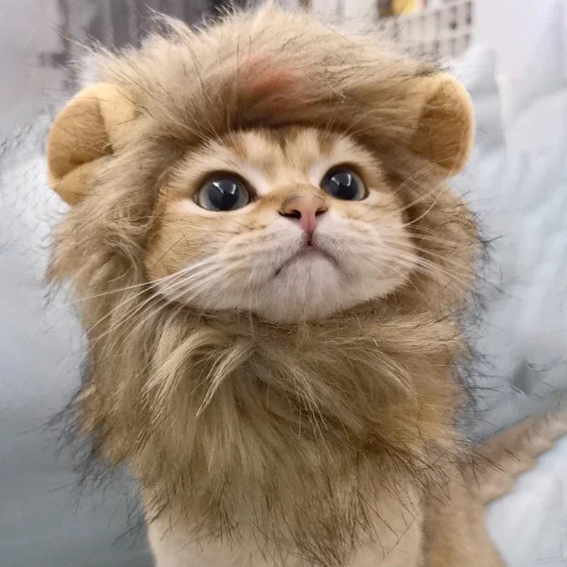 Cat Hairpiece Humorous Lion Mane Headgear