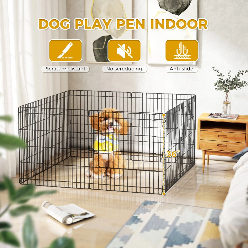 Foldable Metal Dog Playpen for Indoor/Outdoor Pets