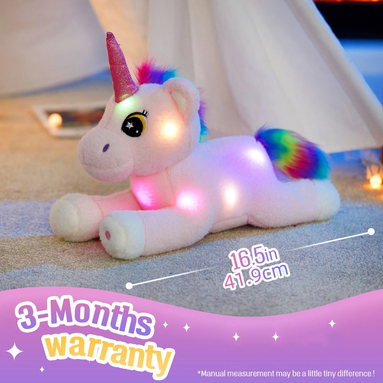 Glowing Unicorn Plush Toy For Kids