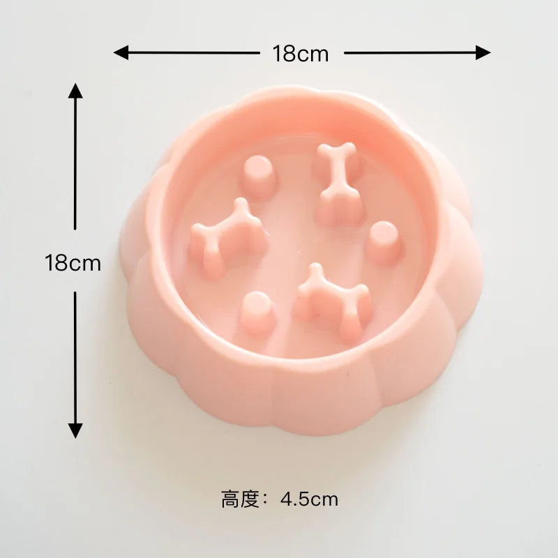 Pet supplies Color Slow Feeder Cat/Dog Bowl