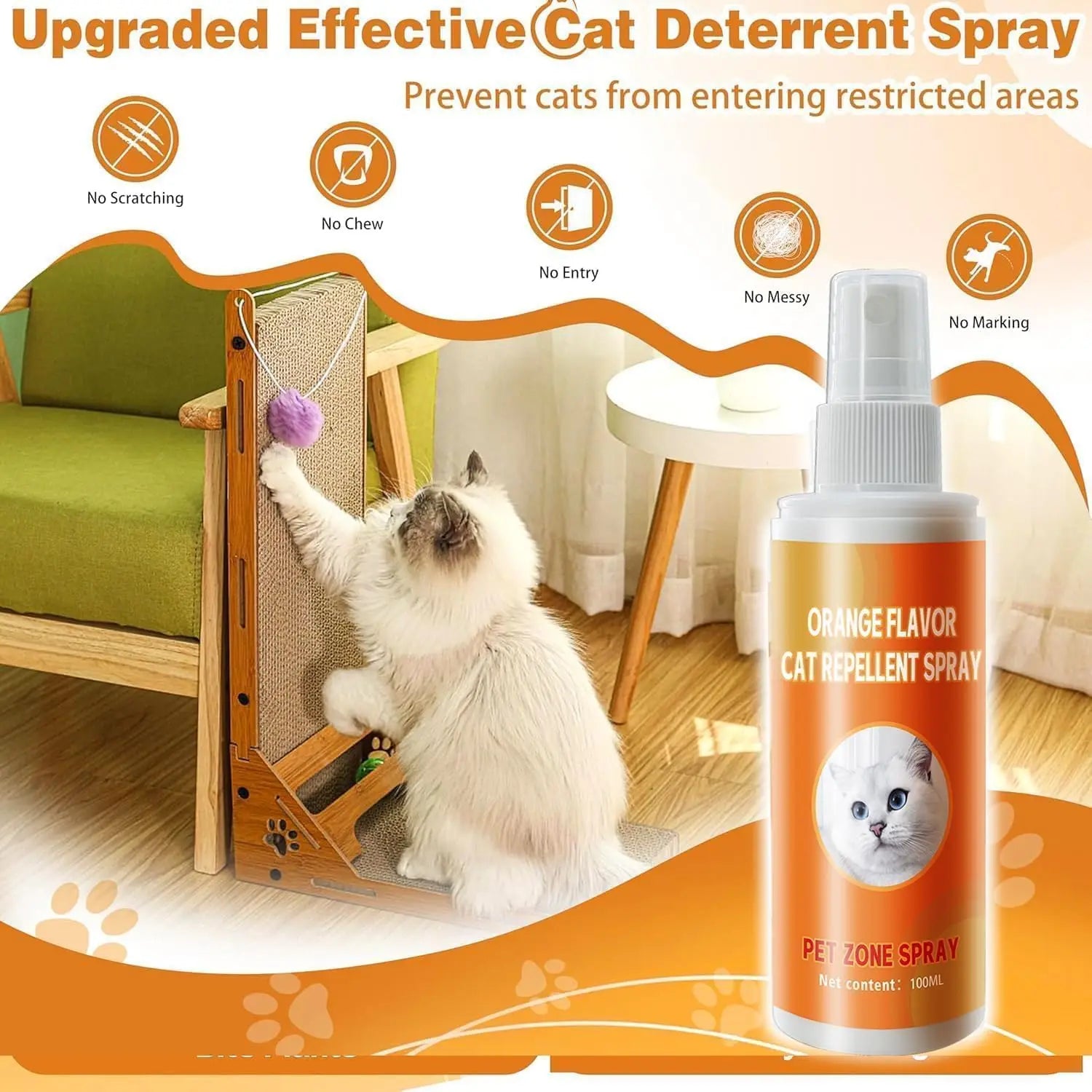 【Stop Scratching Now】Cat Scratch Deterrent Spray
