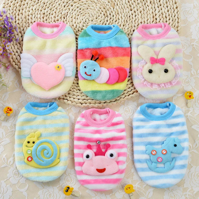 Cute Print Tea Cup Winter Dog Sweater