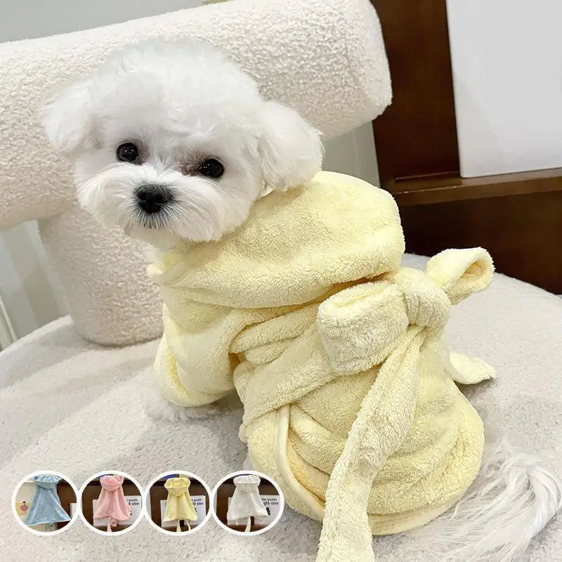 Pet Dog Towels/Bathrobes With Cap