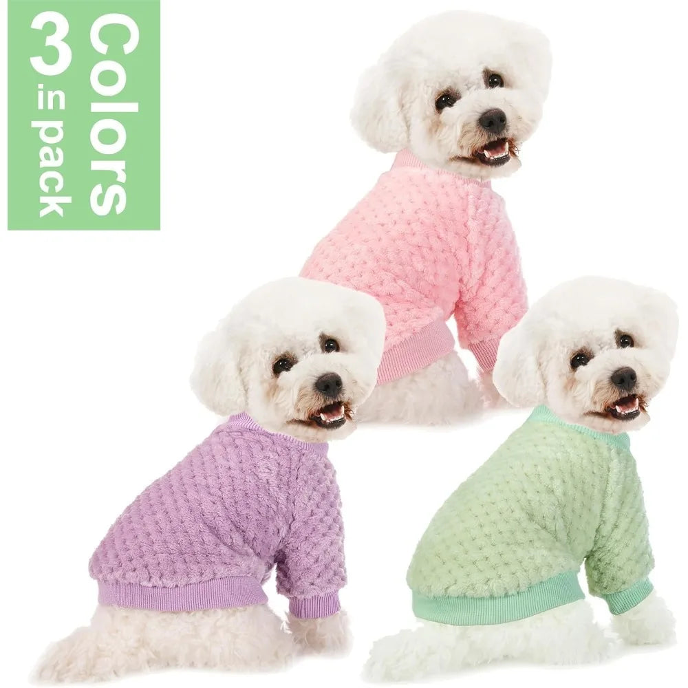 Dog/Cat Sweater, 3 Pack for Small, Medium Pets