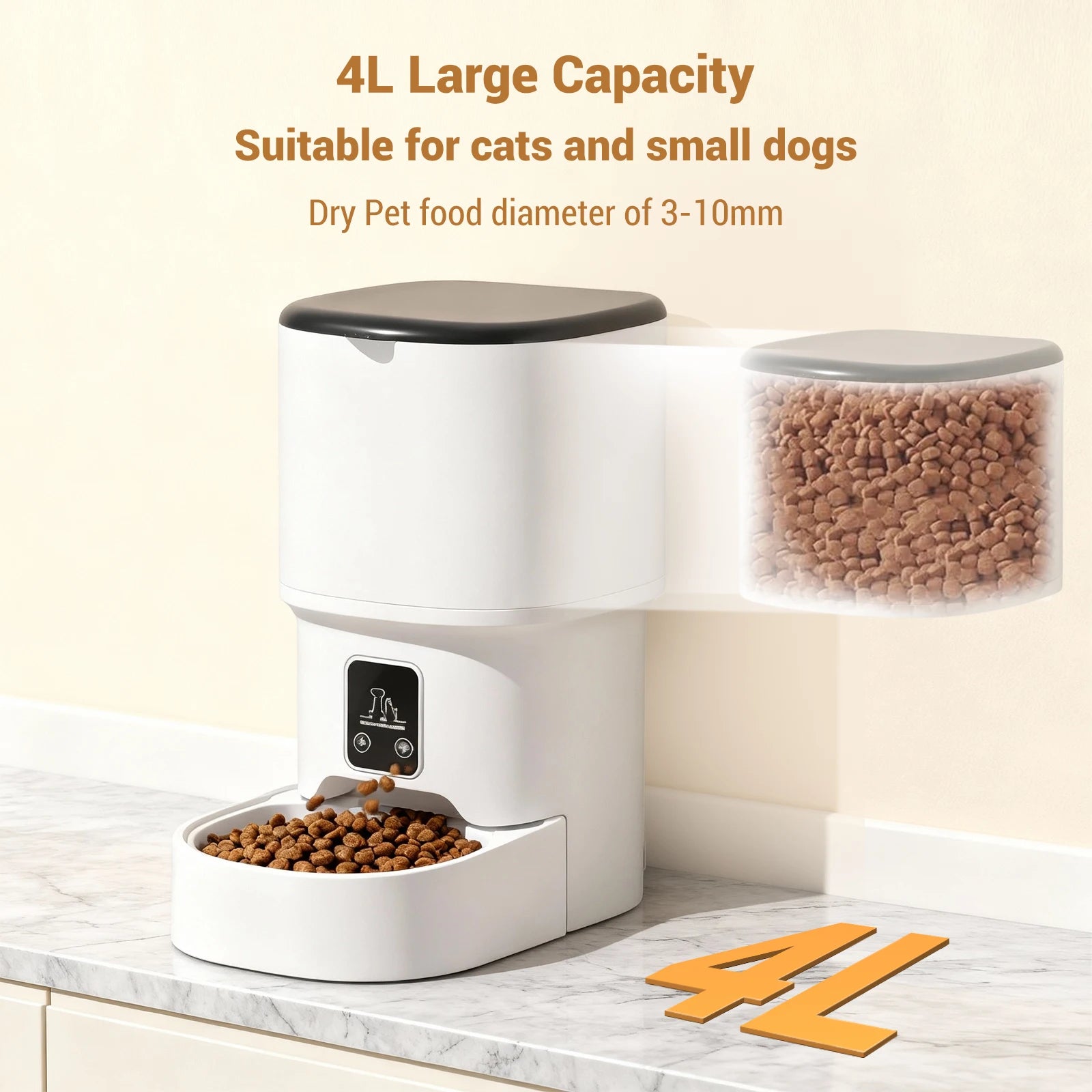 Programmable 4L Automatic Pet Feeder For Small Cats