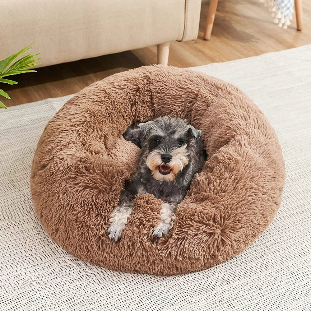 40-90cm 6 Sizes Round Plush Pet Bed