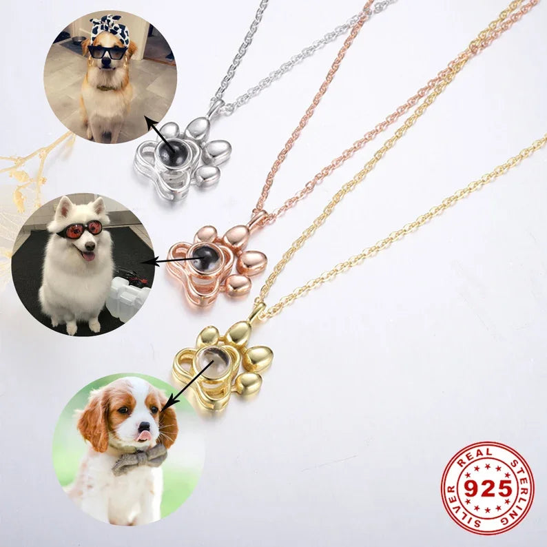 Simple Paw Photo Custom Necklace